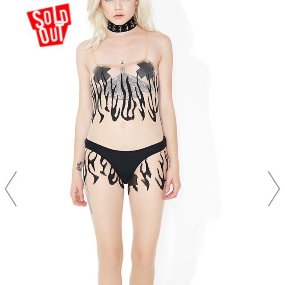 Midnight Lucy-fer Crotchless Bodystocking